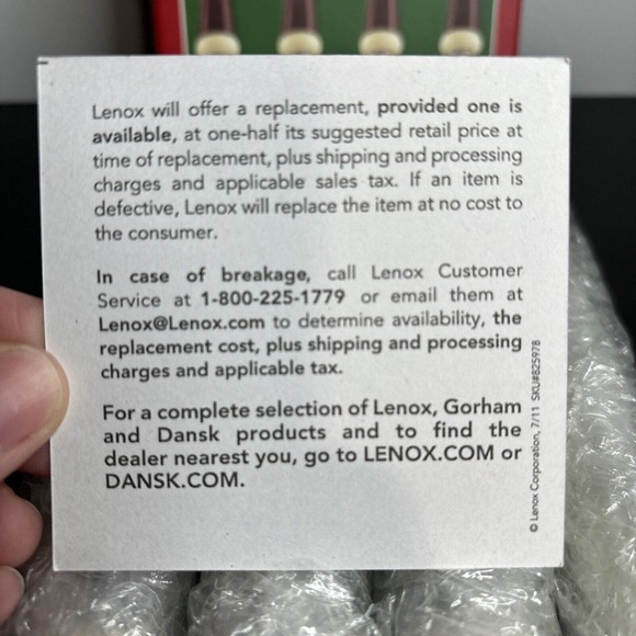 Set of 4 Vintage Lenox Holiday Gatherings Cocktail Forks NEW in BOX - Picture 8 of 8